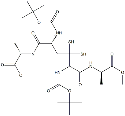 S,S'-bis(tert-butyloxycarbonyl-cysteinylalanine methyl ester) Struktur