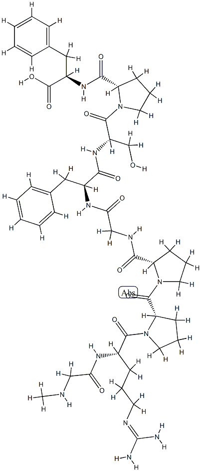 bradykinin, Sar-(D-Phe(8))des-Arg(9) Struktur