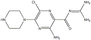 N(5)-piperazine-amiloride Struktur