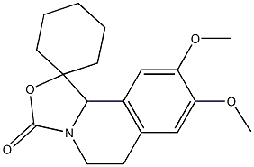 Spiro[cyclohexane-1,1(5H)-[3H]oxazolo[4,3-a]isoquinolin]-3-one,  6,10b-dihydro-8,9-dimethoxy- Struktur