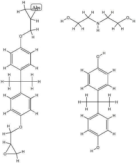 Phenol, 4,4'-(1-methylethylidene)bis-, polymer with 2,2'-iminobis[ethanol] and 2,2'-[(1-methylethylidene) bis(4,1-phenyleneoxymethylene)]bis[oxirane] Struktur