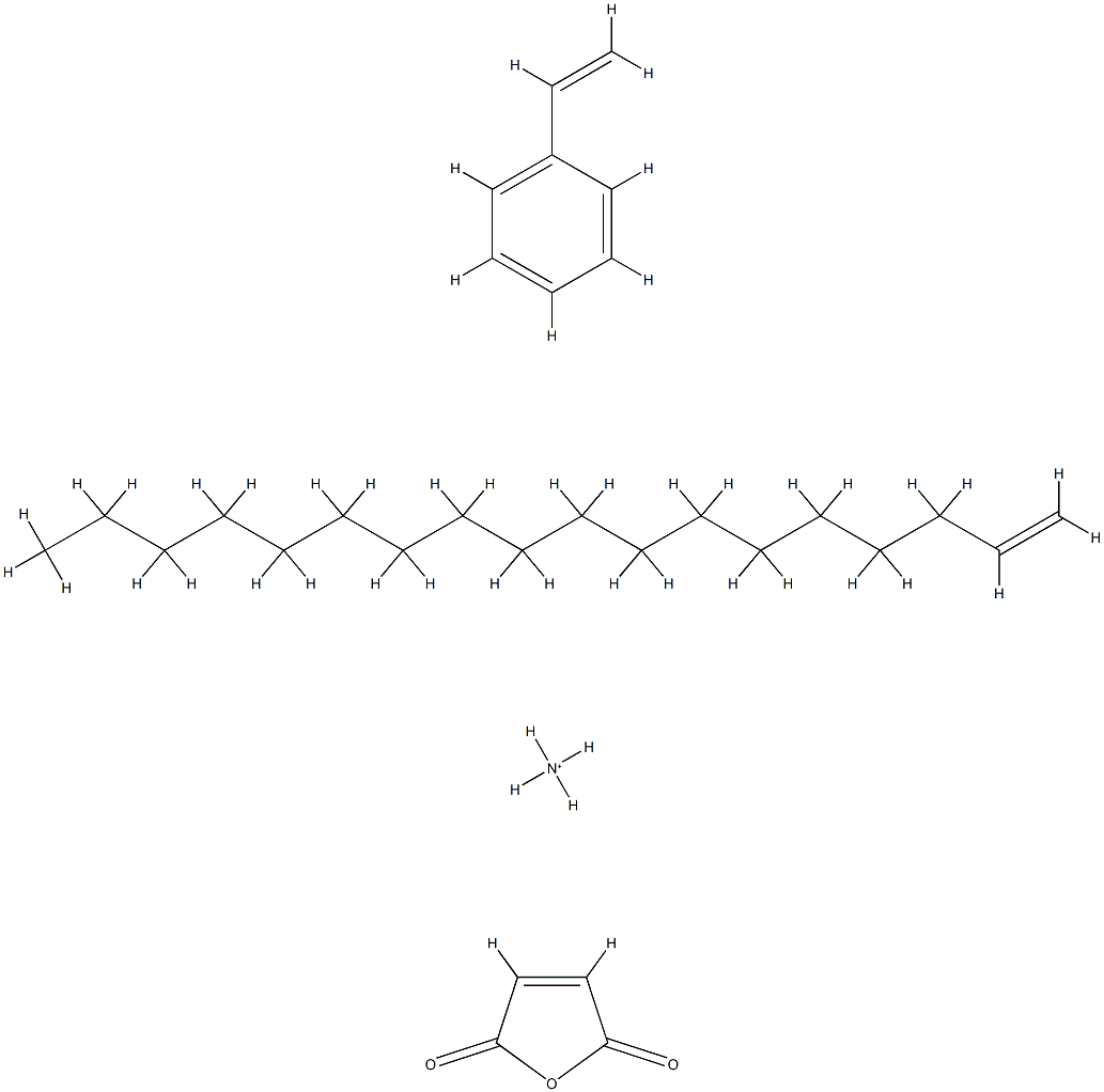 2,5-Furandione, polymer with ethenylbenzene and 1-octadecene, ammonium salt Struktur