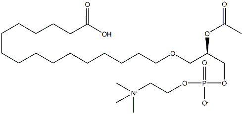 1-O-(15-carboxypentadecyl)-2-O-acetylglycero-3-phosphorylcholine Struktur