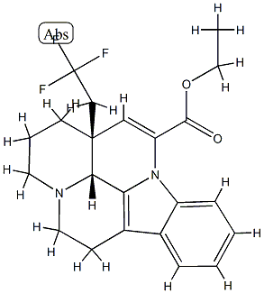 ethyl 21,21,21-trifluoroapovincaminate Struktur