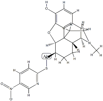 6-(5'-nitro-2'-pyridyldithio)deoxydihydromorphine Struktur