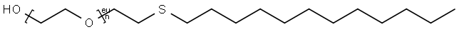 Poly(oxy-1,2-ethanediyl), .alpha.-2-(dodecylthio)ethyl-.omega.-hydroxy- Struktur