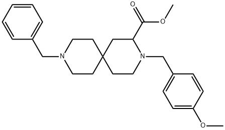 Methyl 9-Benzyl-3-(4-Methoxybenzyl)-3,9-Diazaspiro[5.5]Undecane-2-Carboxylate(WX100045) Struktur