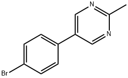 Pyrimidine,5-(4-bromophenyl)-2-methyl-(9CI) Struktur