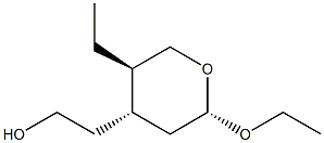 2H-Pyran-4-ethanol,2-ethoxy-5-ethyltetrahydro-,[2S-(2alpha,4alpha,5bta)]-(9CI) Struktur