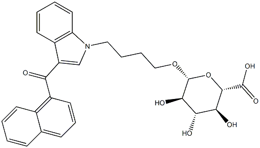 JWH 073 N-(4-hydroxybutyl) β-D-Glucuronide Struktur