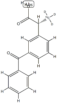 (R)-(-)-Ketoprofen-13C,d3 Struktur