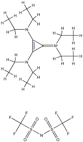 1,2,3-Tris(diethylamino)cyclopropenium bis(trifluoromethanesulfonyl)imide Struktur