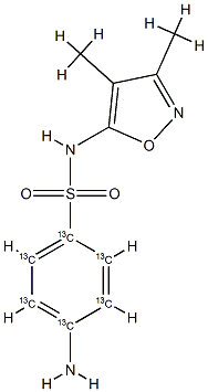 Sulfisoxazole-13C6
(Sulfafurazole-13C6) Struktur