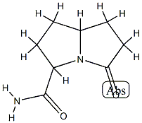 1H-Pyrrolizine-3-carboxamide,hexahydro-5-oxo-(9CI) Struktur