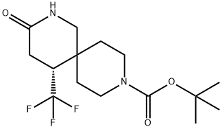 R-Tert-Butyl 3-Oxo-5-(Trifluoromethyl)-2,9-Diazaspiro[5.5]Undecane-9-Carboxylate(WXFS0417) Struktur