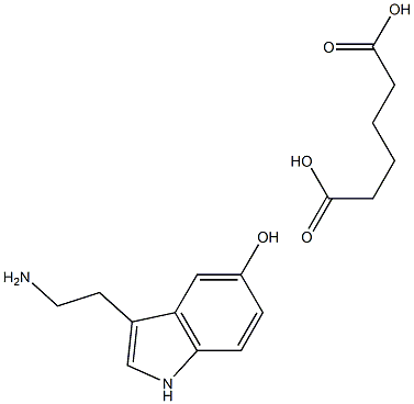 Adipic acid, compd. with 3-(2-aminoethyl)indol-5-ol Struktur