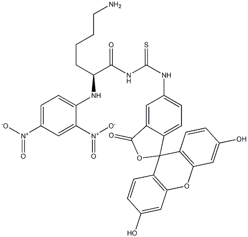 2,4-dinitrophenol-lysine-fluorescein conjugate Structure