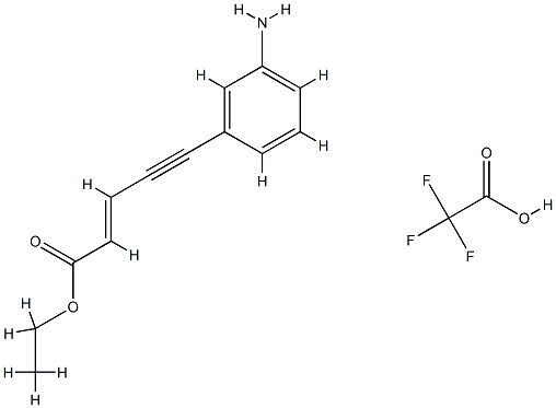 (E)-5-(3-AMinophenyl)-2-penten-4-ynoic Acid Ethyl Ester Trifluoroacetic Acid Salt Struktur