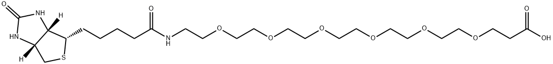 21-[D(+)-生物素基氨基]-4,7,10,13,16,19-六氧雜二十一烷酸, 1352814-10-8, 結(jié)構(gòu)式