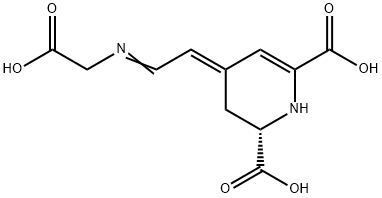 N-[2-[[(2S)-2α,6-Dicarboxy-1,2,3,4-tetrahydropyridin]-4-ylidene]ethylidene]glycine Struktur