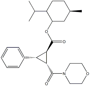 2-(4-morpholinocarbonyl)-3-phenylcyclopropane-2-(1-methylethyl)-5-methylcyclohexyl ester Struktur