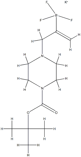 Potassium 3-(4-Boc-piperazin-1-yl)prop-1-en-2-yltrifluoroborate Struktur