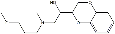 α-[[(3-Methoxypropyl)methylamino]methyl]-1,4-benzodioxane-2-methanol Struktur