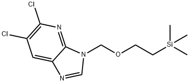 3H-Imidazo[4,5-b]pyridine, 5,6-dichloro-3-[[2-(trimethylsilyl)ethoxy]methyl]- Struktur