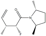 Pyrrolidine, 1-(2-fluoro-3-methyl-1-oxo-4-pentenyl)-2,5-dimethyl-, [2R-[1(2R*,3R*),2alpha,5beta]]- (9CI) Struktur