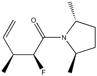 Pyrrolidine, 1-(2-fluoro-3-methyl-1-oxo-4-pentenyl)-2,5-dimethyl-, [2R-[1(2S*,3S*),2alpha,5beta]]- (9CI) Struktur