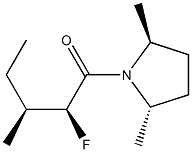 Pyrrolidine, 1-(2-fluoro-3-methyl-1-oxopentyl)-2,5-dimethyl-, [2S-[1(2R*,3R*),2alpha,5beta]]- (9CI) Struktur