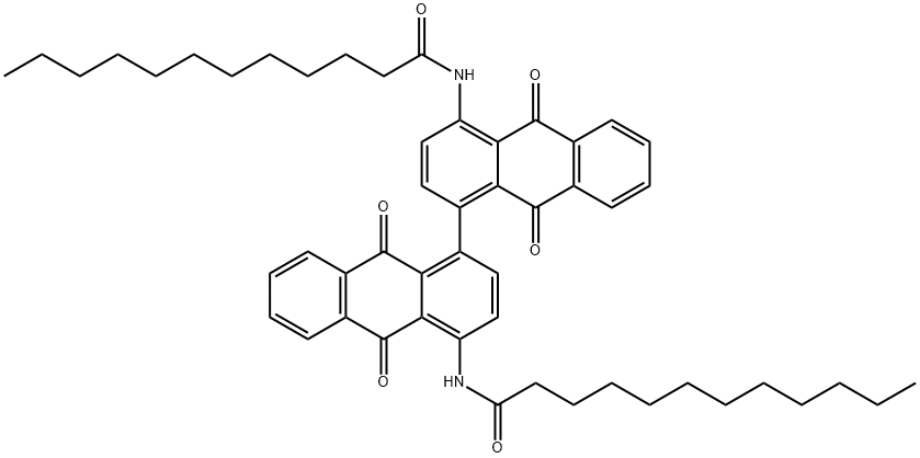 Dodecanamide, N,N-(9,9,10,10-tetrahydro-9,9,10,10-tetraoxo1,1-bianthracene-4,4-diyl)bis- Struktur