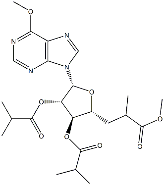 6-Methoxy-9-[2-O,3-O,5-O-tris(2-methyl-1-oxopropyl)-β-D-arabinofuranosyl]-9H-purine Struktur