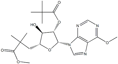 6-Methoxy-9-[2-O,5-O-bis(2,2-dimethyl-1-oxopropyl)-β-D-arabinofuranosyl]-9H-purine Struktur