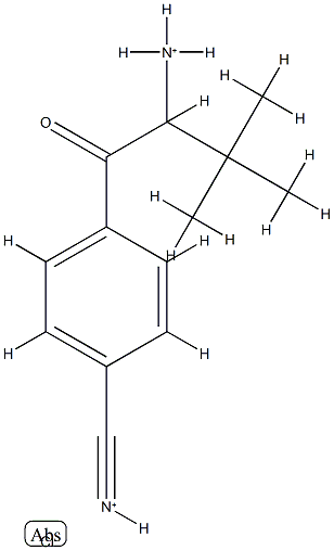 rac-4-(2-AMino-3,3-diMethyl-1-oxobutyl)benzonitrile Hydrochloride Struktur