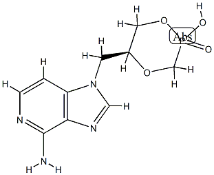 3-deaza-9-(3-hydroxy-2-phosphonylmethoxypropyl)adenine Struktur