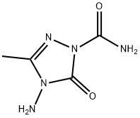 1H-1,2,4-Triazole-1-carboxamide,4-amino-4,5-dihydro-3-methyl-5-oxo-(9CI) Struktur