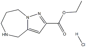 4-H-Pyrazolo[1,5-d][1,4]diazepine-2-carboxylic acid,5,6,7,8-tetrahydro, ethyl ester, HCl Struktur