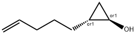 Cyclopropanol, 2-(4-penten-1-yl)-,(1R,2R)-rel- Struktur