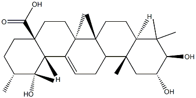 2α,19α－Dihydroxyursolic acid Struktur