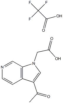 2,2,2-Trifluoroacetic acid compound with 2-(3-acetyl-1H-pyrrolo[2,3-c]pyridin-1-yl)acetic acid (1:1) Struktur