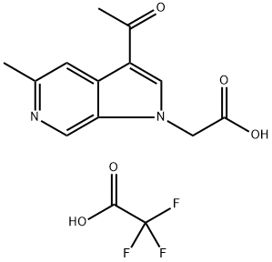 2,2,2-Trifluoroacetic acid compound with 2-(3-acetyl-5-methyl-1H-pyrrolo[2,3-c]pyridin-1-yl)acetic acid (1:1) Struktur