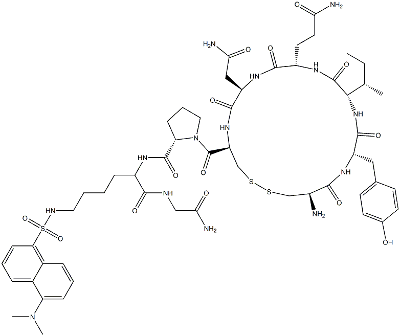 Dansyllysyl(8)-vasotocin Struktur