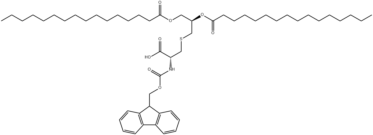 Fmoc-Cys(Pam)2-OH (R) Struktur