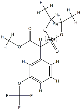 (Diethoxy-phosphoryl)-(3-trifluoromethoxy-phenyl)-acetic acid methyl ester Struktur