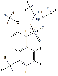 (Diethoxy-phosphoryl)-(3-trifluoromethyl-phenyl)-acetic acid methyl ester Struktur