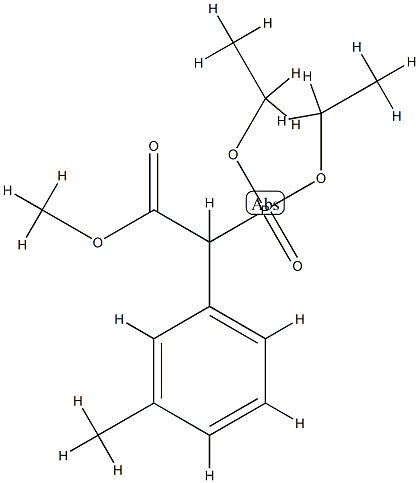 (Diethoxy-phosphoryl)-(3-methyl-phenyl)-acetic acid methyl ester Struktur