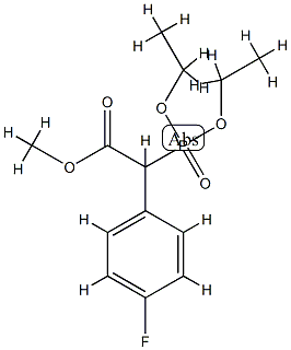 (Diethoxy-phosphoryl)-(4-fluoro-phenyl)-acetic acid methyl ester Struktur