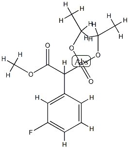 (Diethoxy-phosphoryl)-(3-fluoro-phenyl)-acetic acid methyl ester Struktur