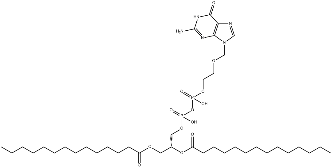 acyclovir diphosphate dimyristoylglycerol Struktur